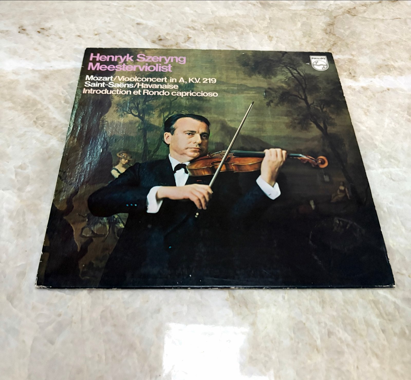 Henryk Szeryng - Mozart/Saint-Saëns Vioolconcert LP vinyl, Gebruikt, Mozart, Soloconcert, Ophalen of Verzenden