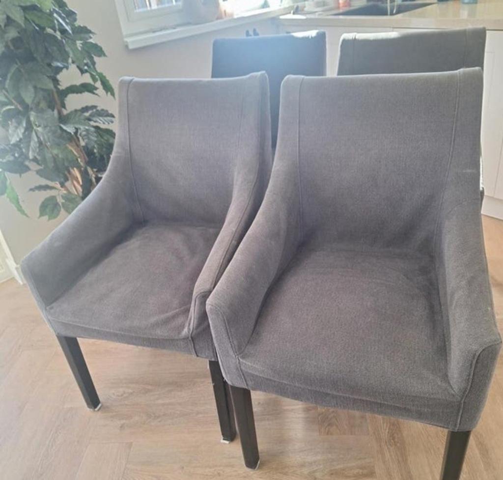 4 gebruikte IKEA Sakarias stoelen - nog heel goed, Gebruikt, Ophalen of Verzenden, Vier, Stof