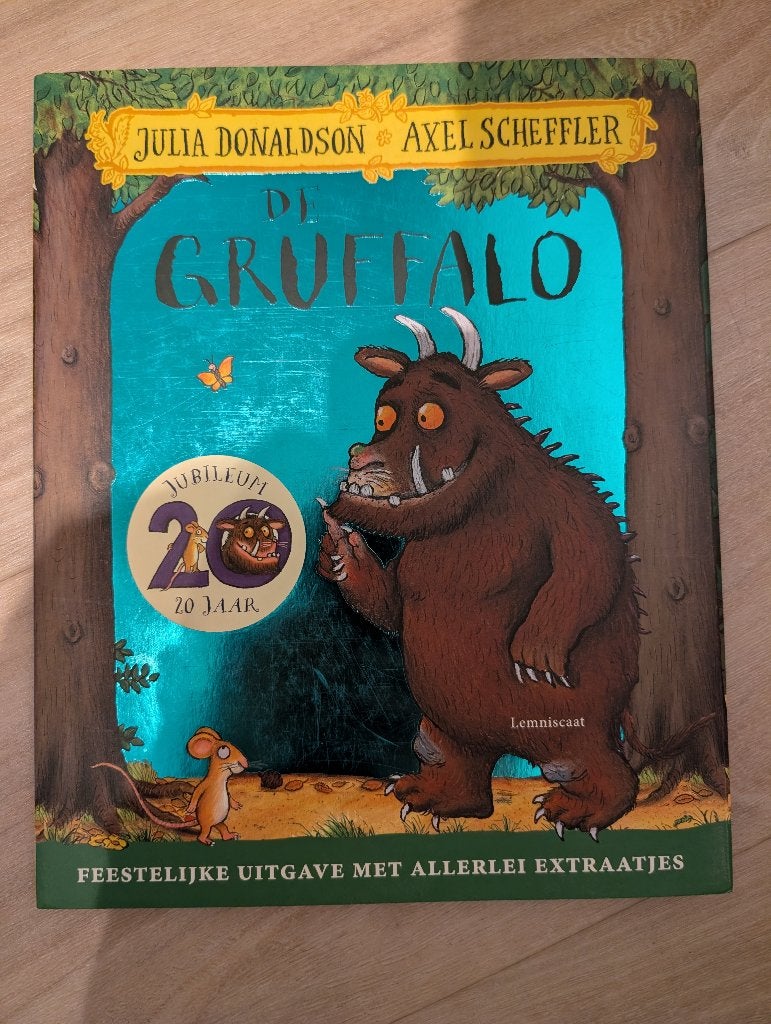 De Gruffalo - Jubileumboek 20 jaar - ZGAN, Ophalen of Verzenden, Zo goed als nieuw, Julia Donaldson & Axel Scheffler, Fictie algemeen