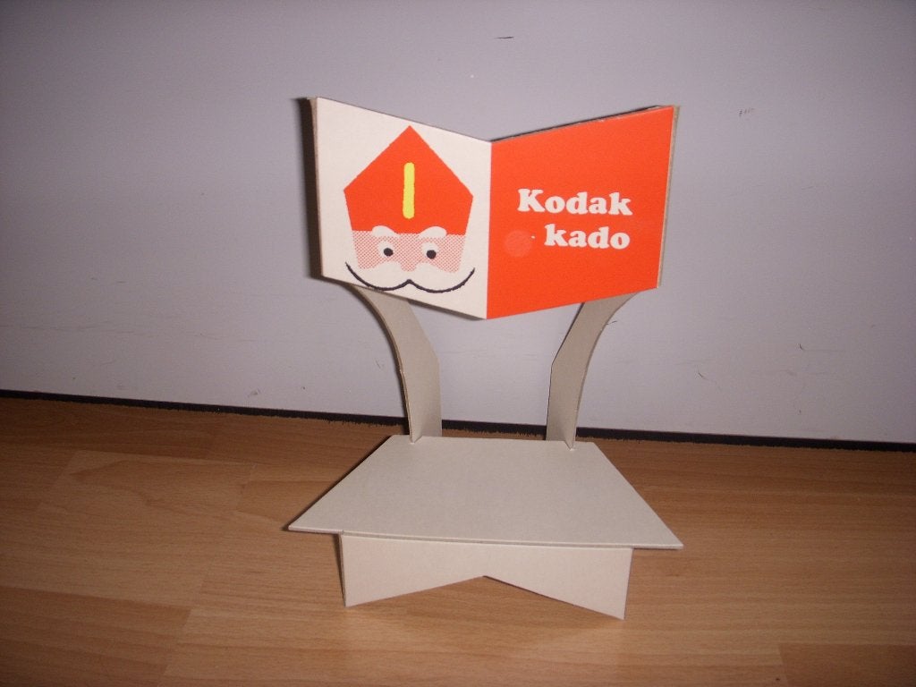 Leuke jaren 60 Sinterklaas etalage display ' Kodak kado ', Diversen, Ophalen of Verzenden, Zo goed als nieuw