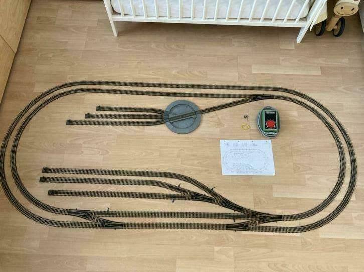 Fleischmann H0 treinbaan "XXL", Hobby en Vrije tijd, Gebruikt, Gelijkstroom, Fleischmann, Rails
