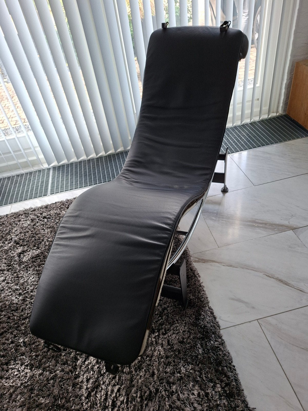 Nieuw zwart lederen dek voor Corbusier Chaise Longue LC4, Eenpersoons, Nieuw, Leer, Ophalen of Verzenden