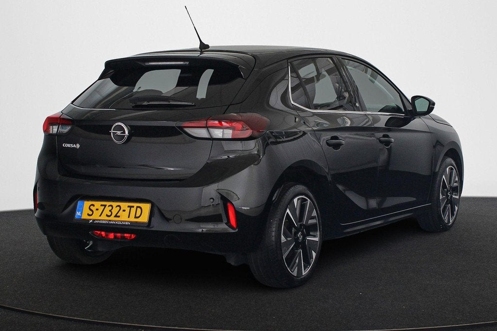Opel Corsa-e Level 3 50 kWh SOH 99% LED Stoelverwarming Navi, Auto's, Opel, Gebruikt, Zwart, Automatische klimaatregeling, Zwart