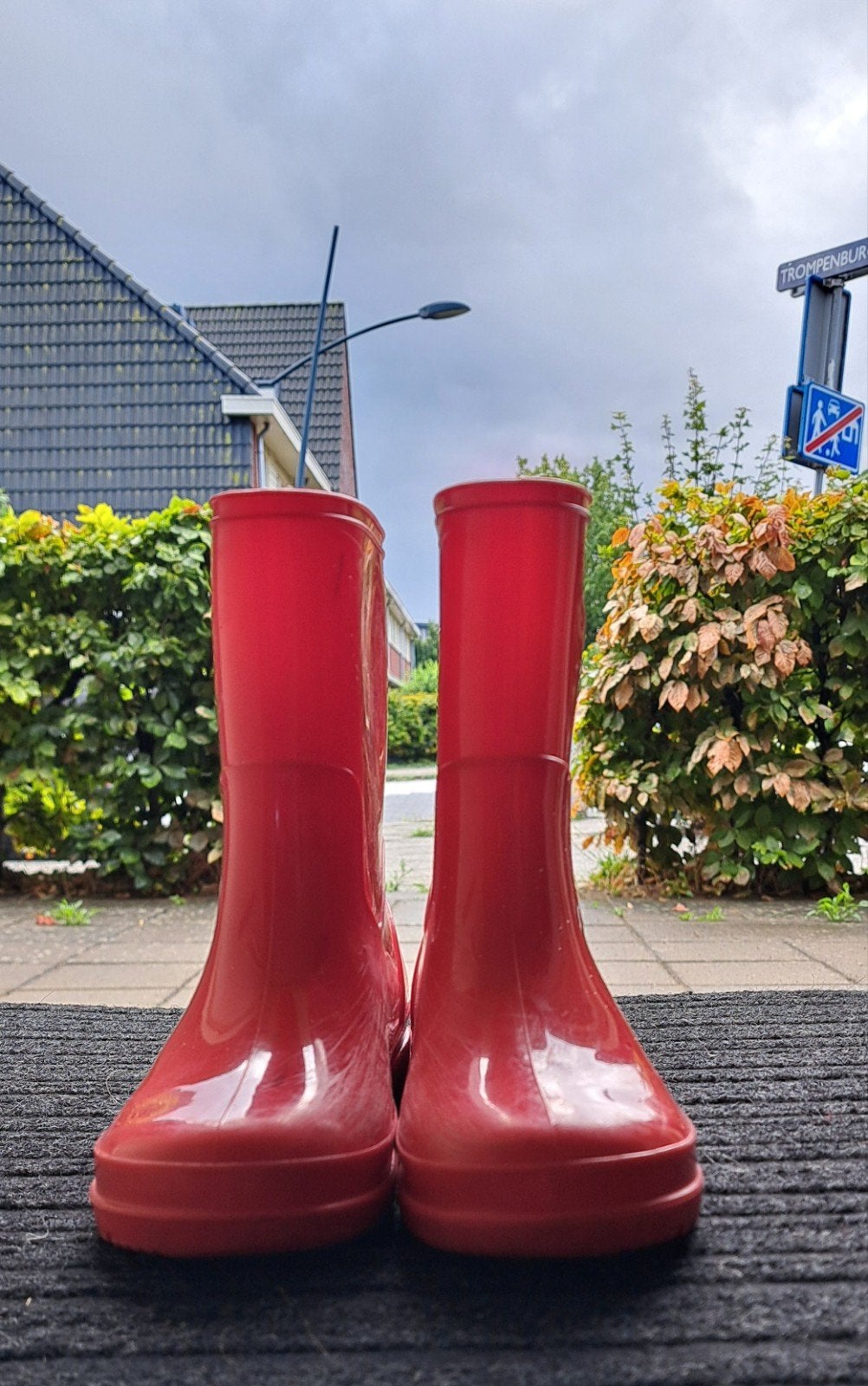 Rode laarsjes voor in de regen- Maat 29, Ophalen, Gebruikt, Jongen of Meisje, Laarzen
