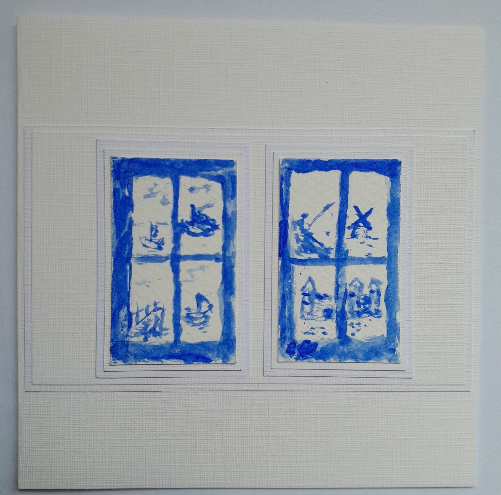 aanbieding, afbeelding geschilderd met aquarel verf, Ophalen of Verzenden, Zo goed als nieuw, Overige thema's