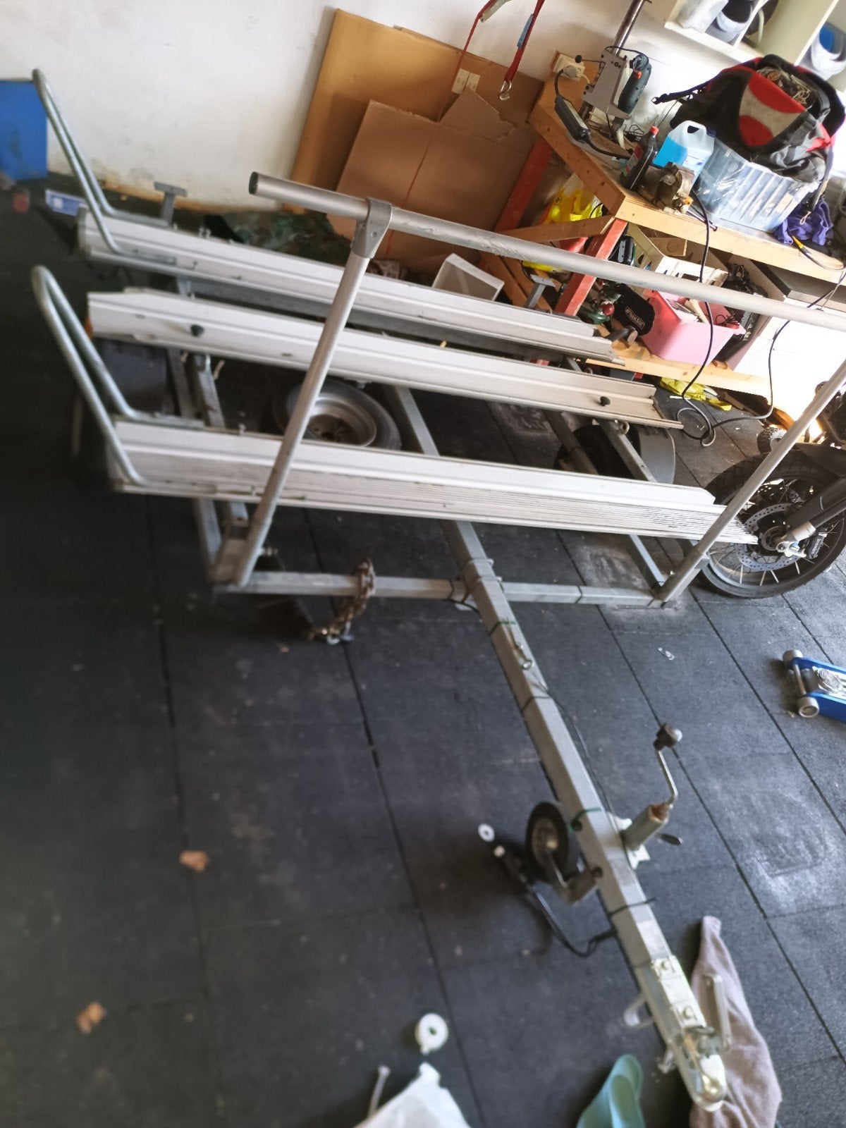 Shorty motoraanhanger voor 2 motoren of 1 quad, Ophalen
