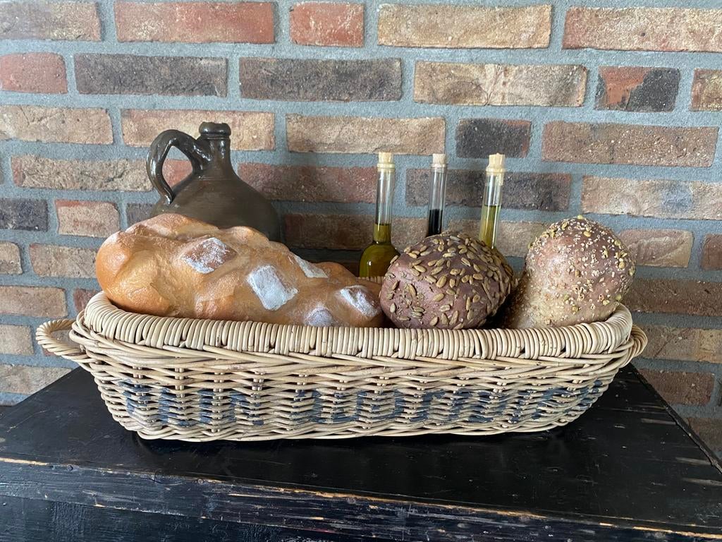 Landelijke rieten broodmand, Ophalen of Verzenden, Zo goed als nieuw, Riet, Mand