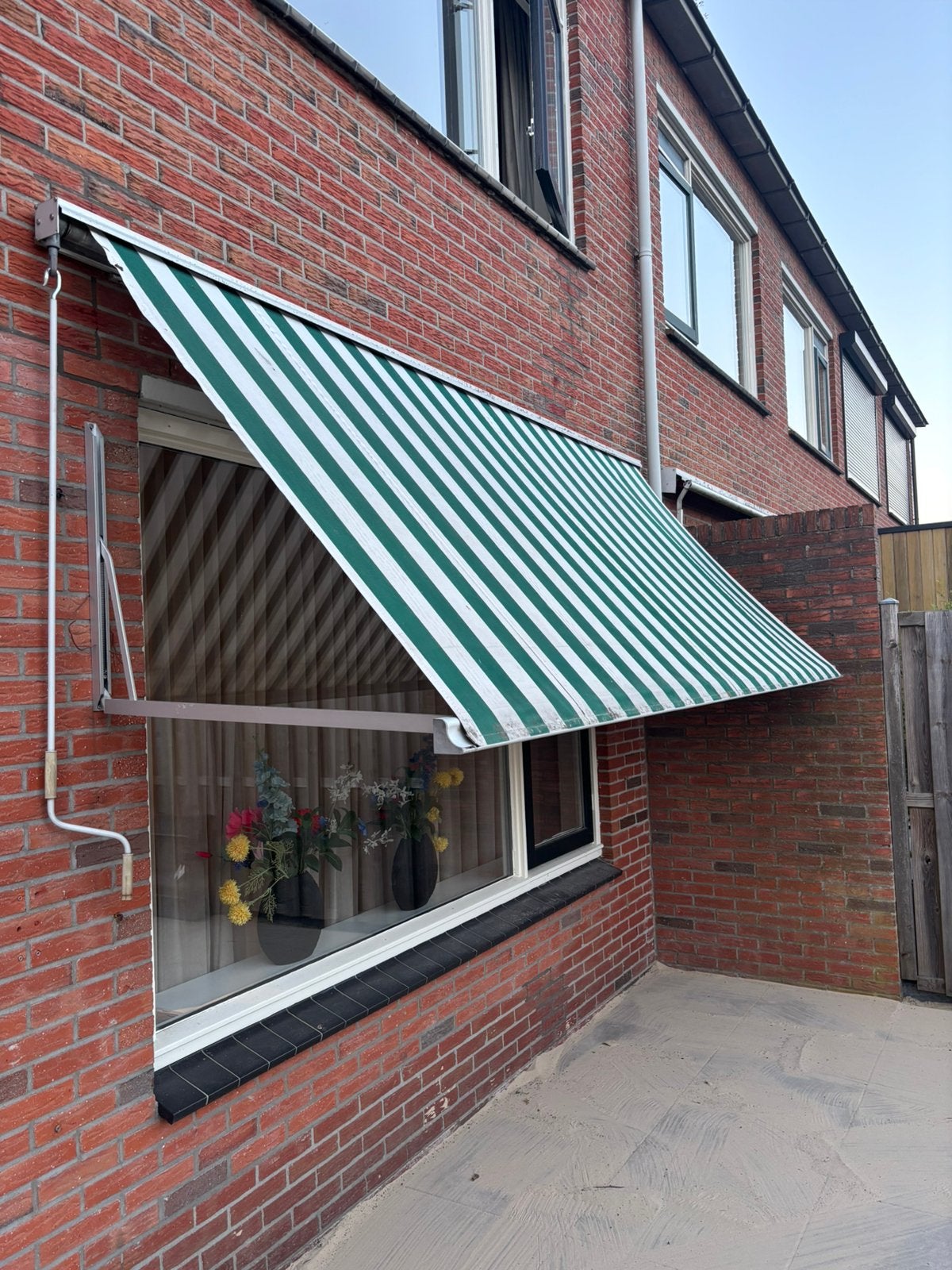 zonnescherm  3.50 meter breed – handbediend – gedemonteerd, Tuin en Terras, Zonneschermen, Ophalen, Gebruikt, 250 cm tot 450 cm