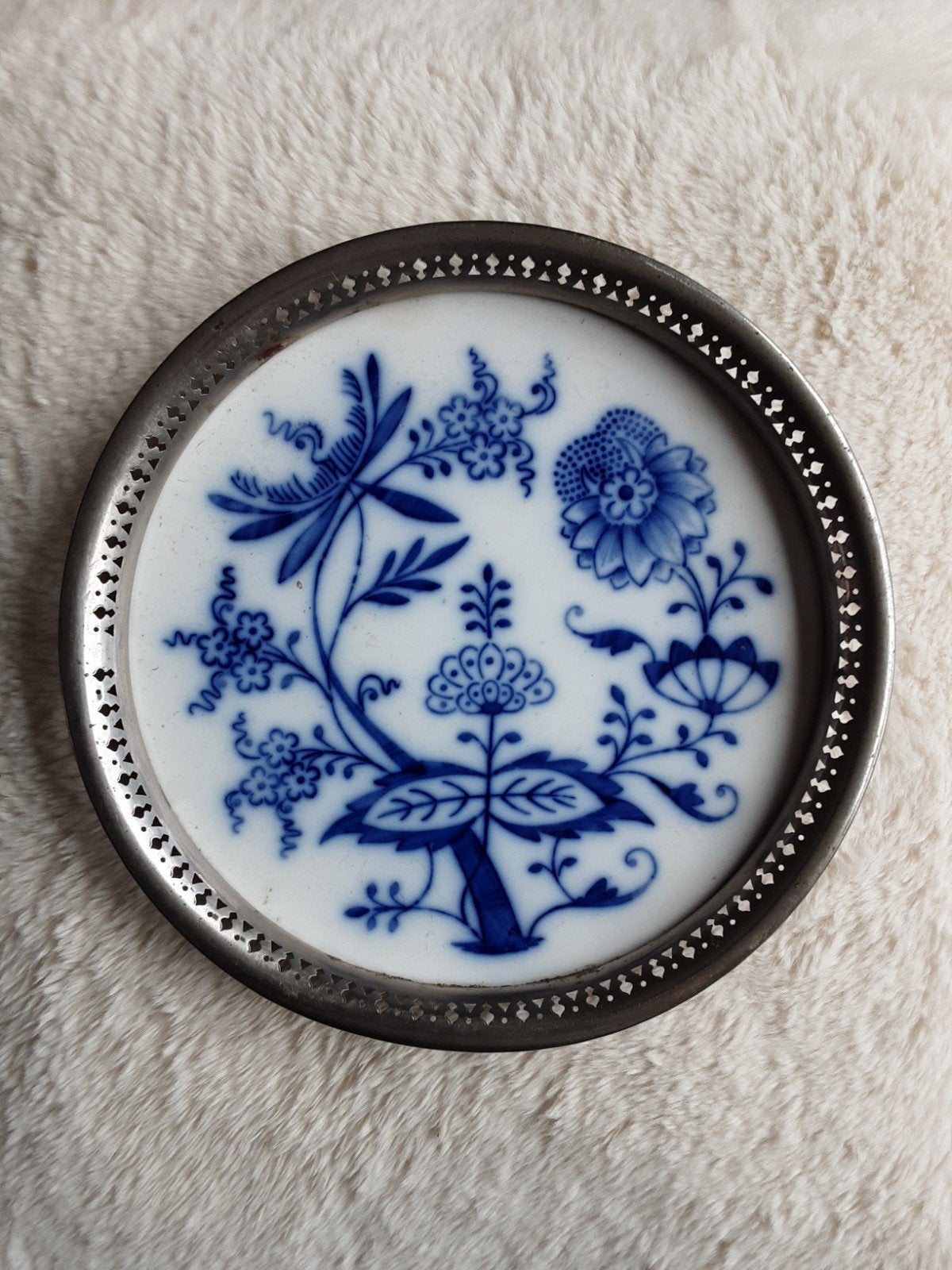 DELFST BLAUWE Onderzetter.  C.A. 1950., Ophalen of Verzenden