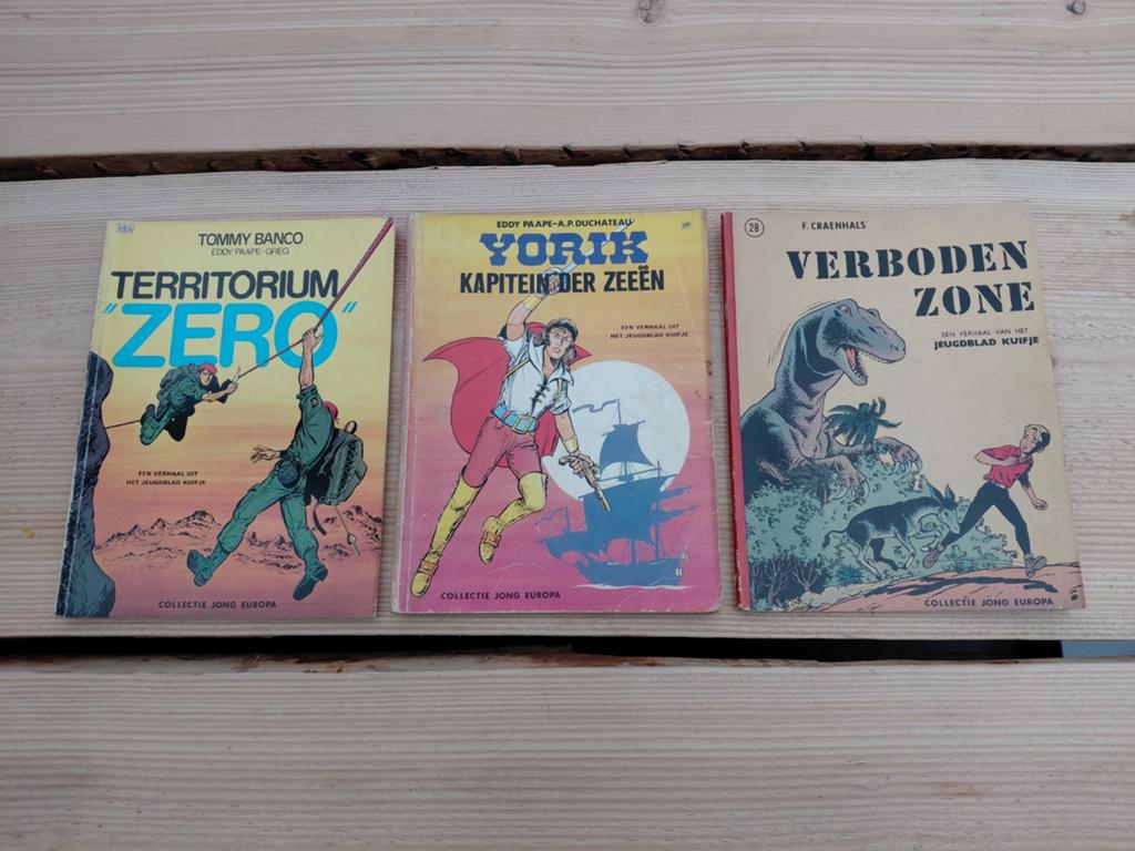 Collectie Jong Europa: Zero, Yorik, Verboden Zone, Boeken, Meerdere stripboeken, Ophalen of Verzenden, Gelezen, Tommy Banco, Eddy Paape, F. Craenhals