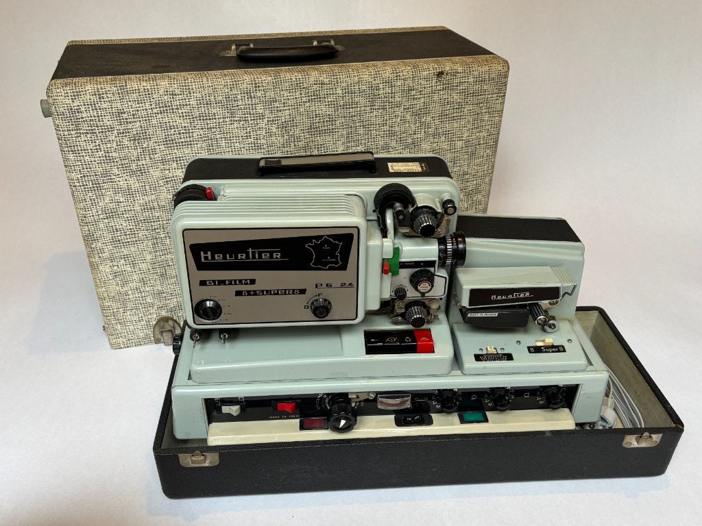 Heurtier B1 Film 8+Super8 P6 24 Filmprojector met koffer, Ophalen, Gebruikt