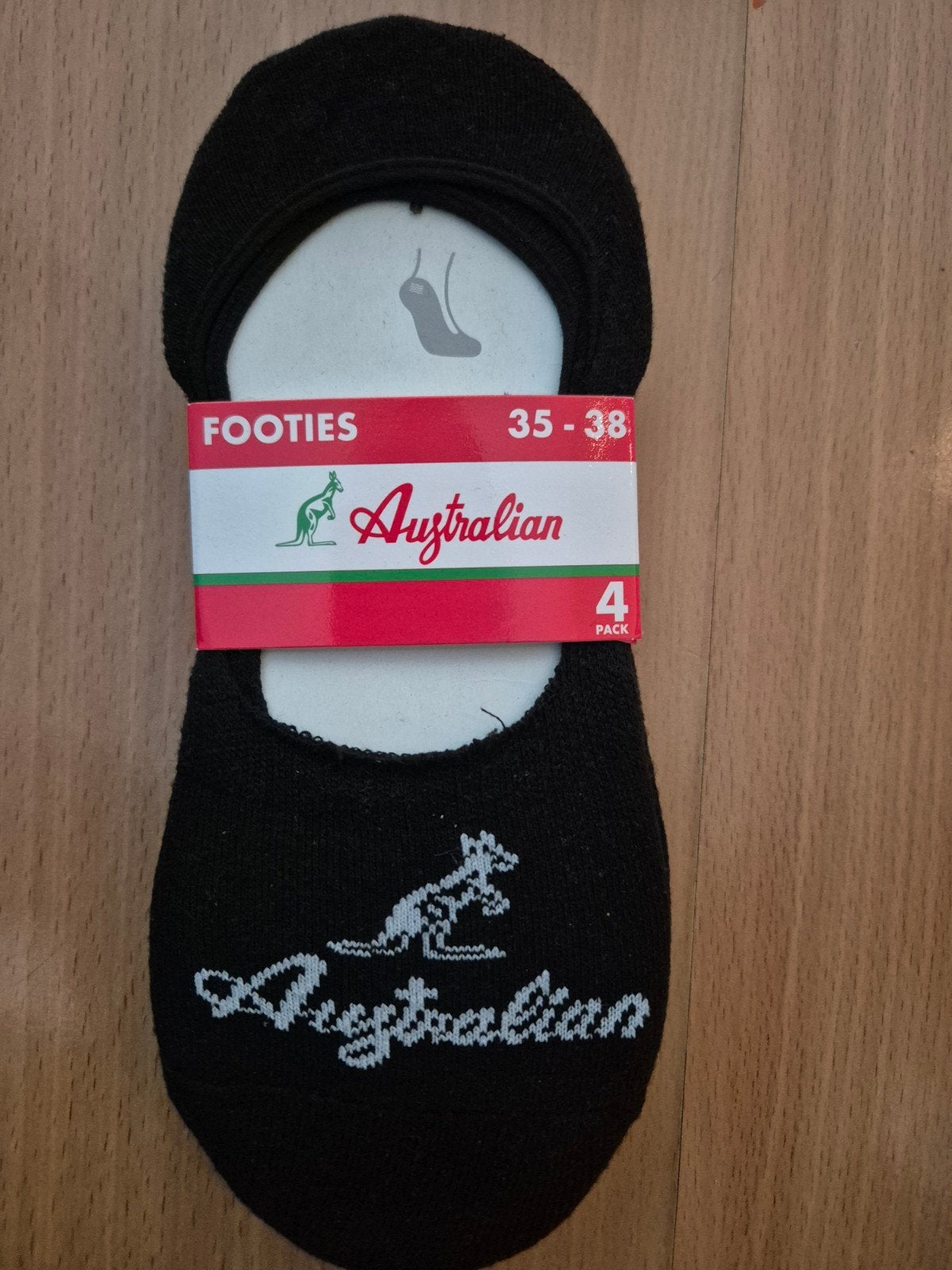 4-pack Australian Footies - Maat 35-38 - Zwart, Kleding | Dames, Australian, Maat 35 t/m 38, Nieuw, Ophalen of Verzenden
