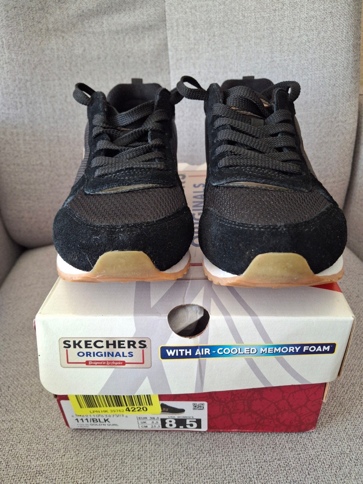 Skechers dames Og 85 Goldn GurlSneakers, Black, maat 38,5, Skechers, Zwart, Ophalen of Verzenden, Sneakers of Gympen