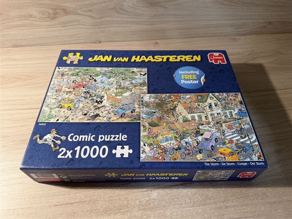 Jan van Haasteren - safari - de storm - 2in1 - s6615, Verzenden, 500 t/m 1500 stukjes, Zo goed als nieuw