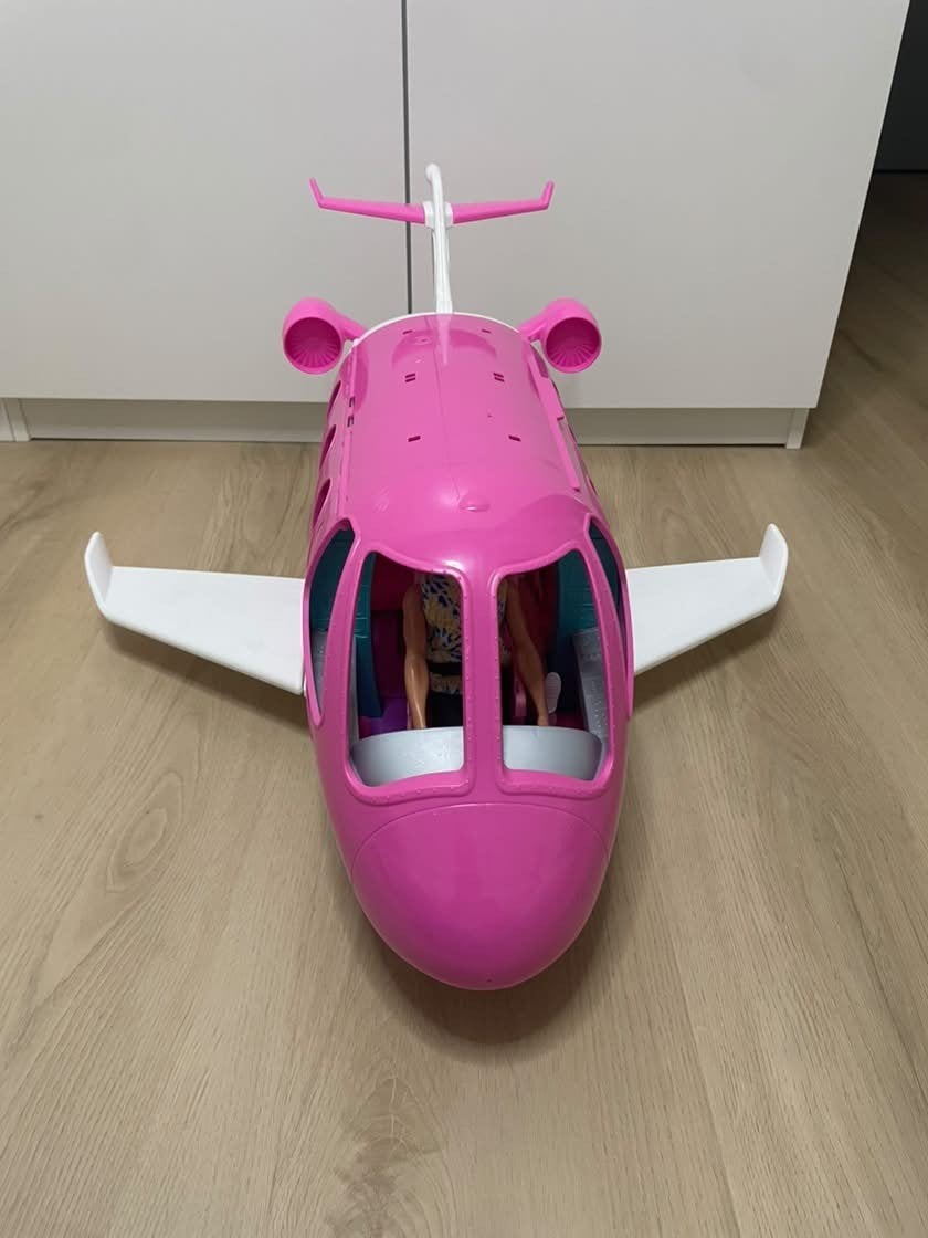 Barbie Dream Plane - Vliegtuig compleet met 2 poppen, Ophalen, Zo goed als nieuw