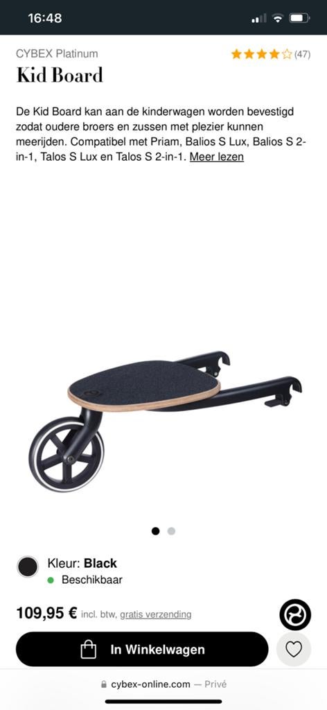 Cybex meerijdplankje, Ophalen of Verzenden, Zo goed als nieuw