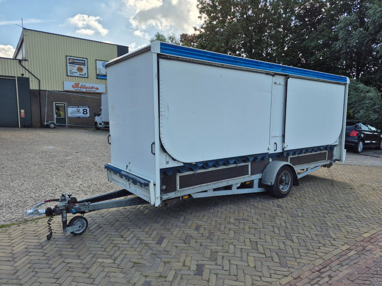 Alf marktwagen verkoopwagen 5 meter + uitbouw !!, Ophalen