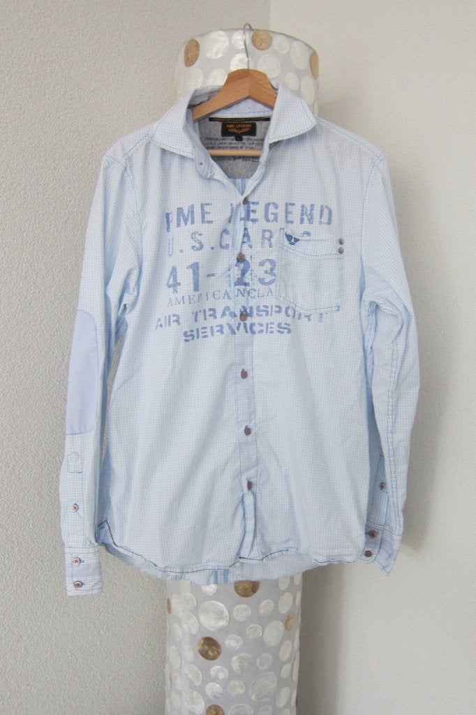Pme legend blouse overhemd pall mall blauw l, Blauw, Pall Mall PME Legend, Zo goed als nieuw, Merkfreak