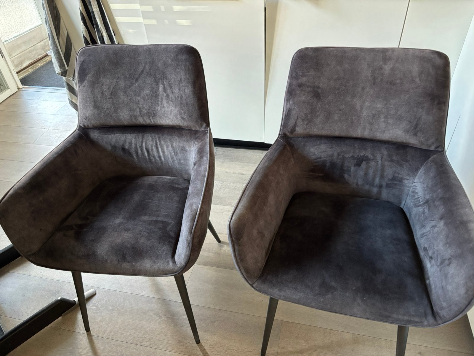 2 mooie, ongebruikte (eetkamer)stoelen, Huis en Inrichting, Stoelen, Ophalen, Zo goed als nieuw, Twee