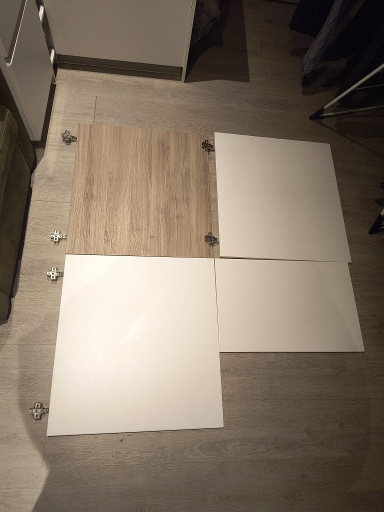 Deuren IKEA Besta kast wit/ walnoot, Ophalen, Gebruikt, 50 tot 100 cm, Minder dan 100 cm