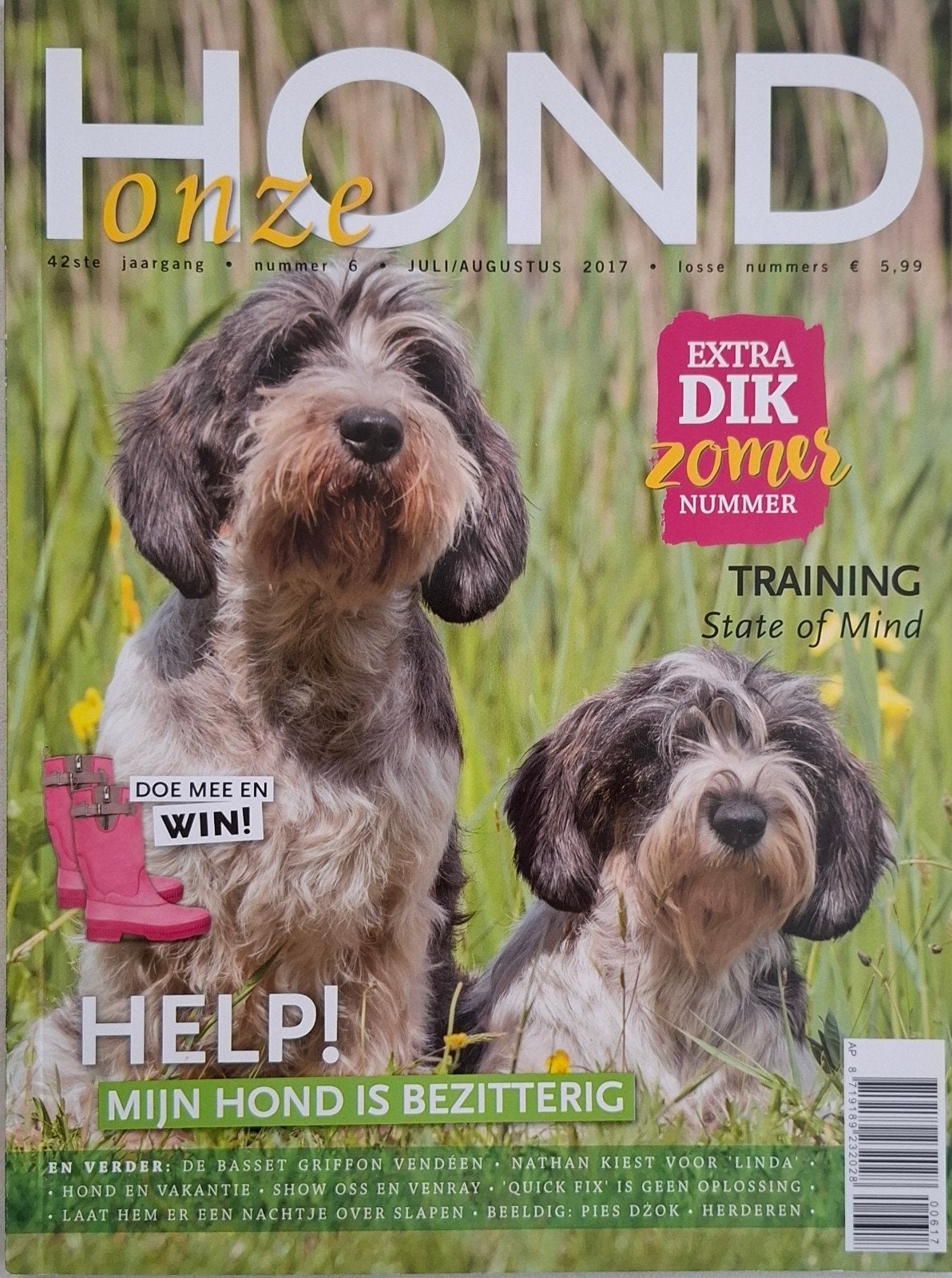 Onze Hond 2017 nr 6 Nieuw Basset Griffon Vendeén, Ophalen of Verzenden, Nieuw, Honden