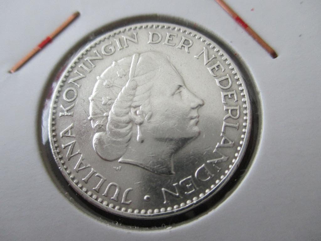 Gulden 1956, 1 gulden, Koningin Juliana, Zilver, Ophalen of Verzenden