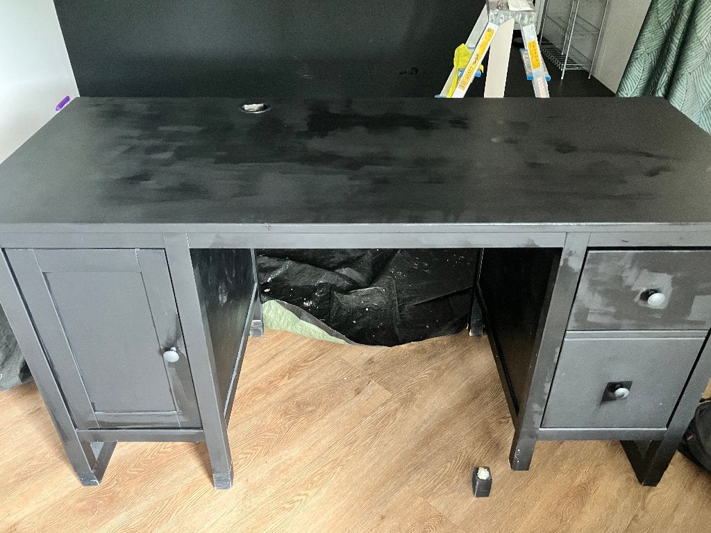 bureau, Ophalen, Zwart, Gebruikt, 155 cm