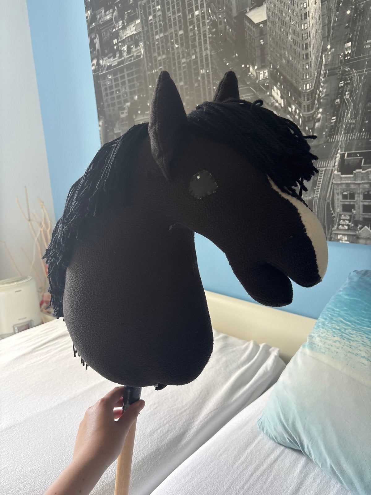 Zelfgemaakte hobbyhorse met stok, Ophalen of Verzenden, Gebruikt, Jongen of Meisje