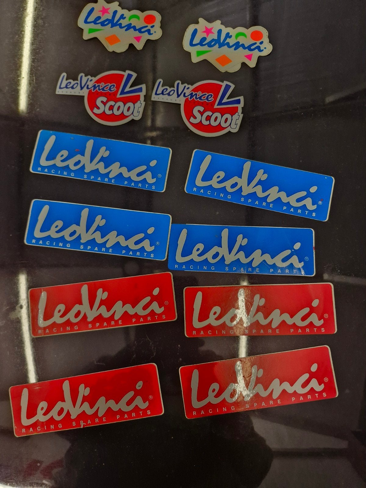 LeoVinci & LeoVince Vintage Sticker Set (12 Stuks NOS), Ophalen of Verzenden