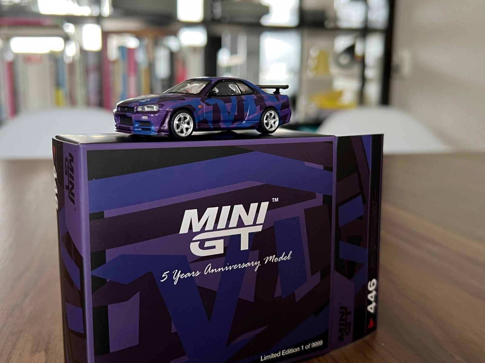 MiniGT 5th year anniversary model Nissan Skyline R34, Ophalen of Verzenden, Auto