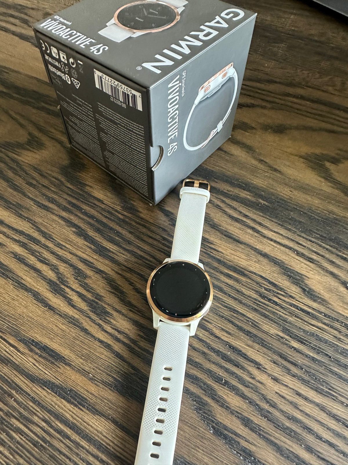 Garmin Vivoactive 4S GPS Smartwatch - Wit/Roségoud, Sieraden, Tassen en Uiterlijk, Smartwatches, Gebruikt, Android, Wit, Afstand