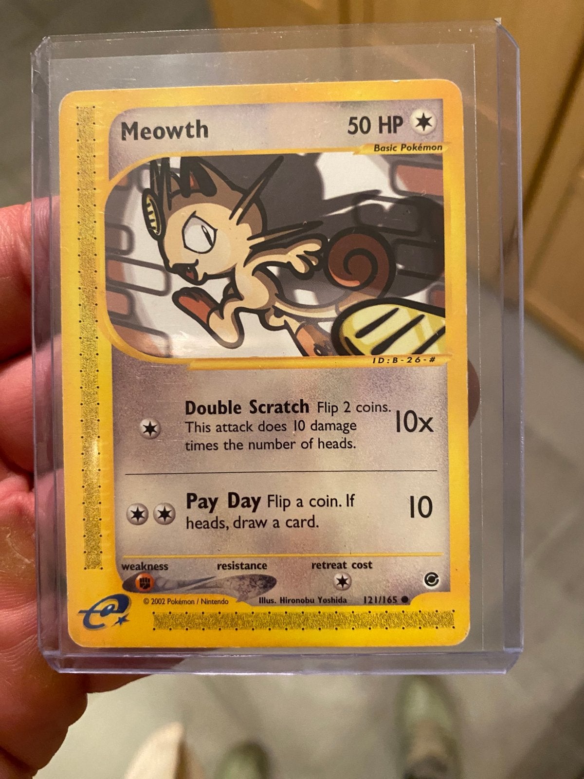 Meowth vintage E series kaart, Verzenden, Zo goed als nieuw