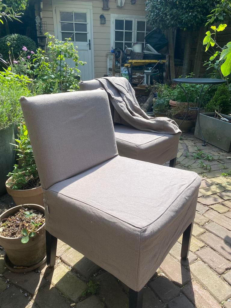 Bemz hoezen voor Stoel NILS IKEA taupe 4x, Ophalen, Gebruikt, Overige kleuren, Vier
