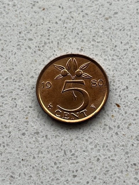 Drie maal 100 stuks 5 cent van Juliana 1980 in mooie staat, Postzegels en Munten, Munten | Nederland, Ophalen, Koningin Juliana