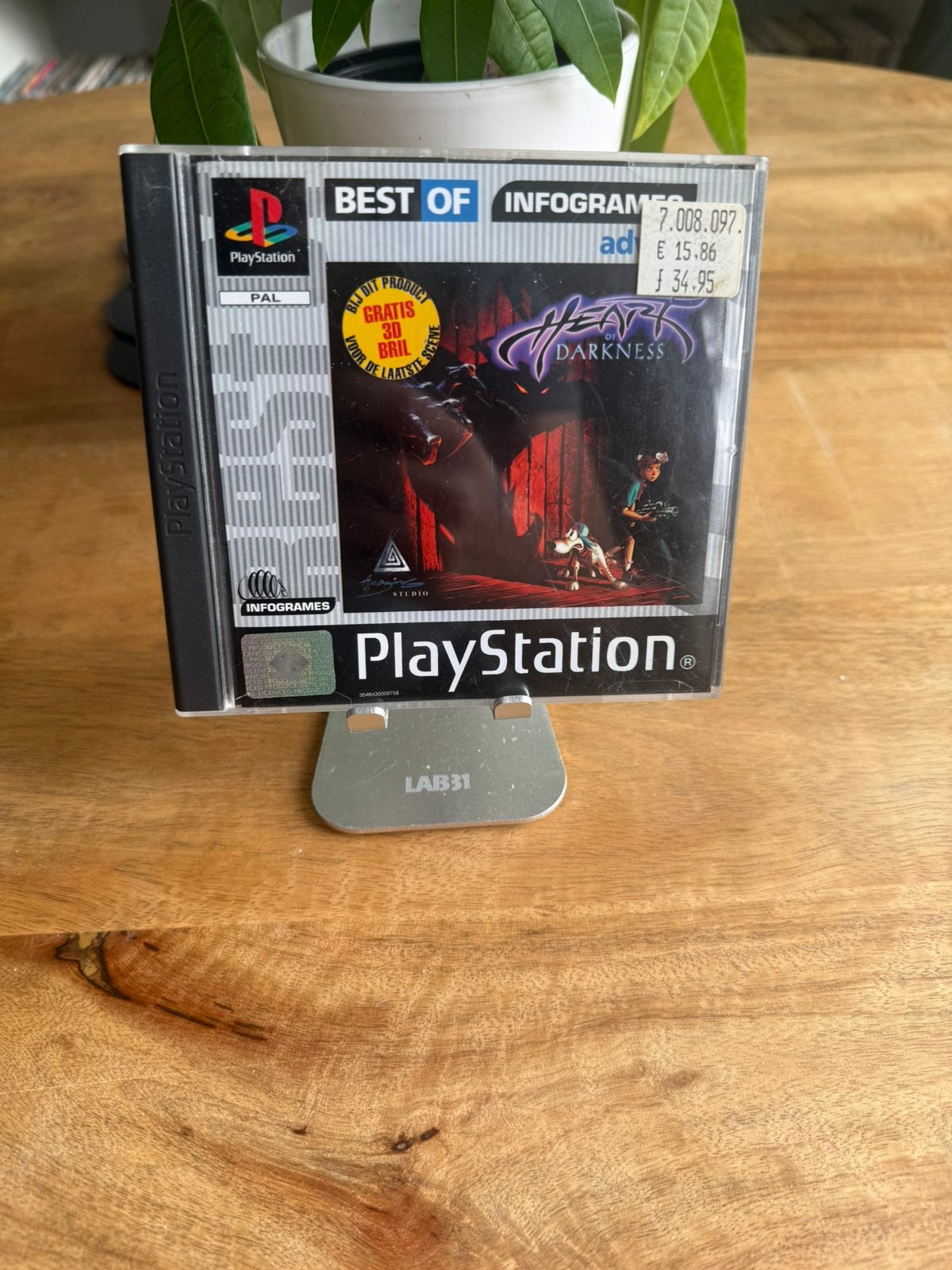 Heart of Darkness Ps1 (incl. 3d bril), Spelcomputers en Games, Avontuur en Actie, 1 speler, Ophalen of Verzenden, Zo goed als nieuw