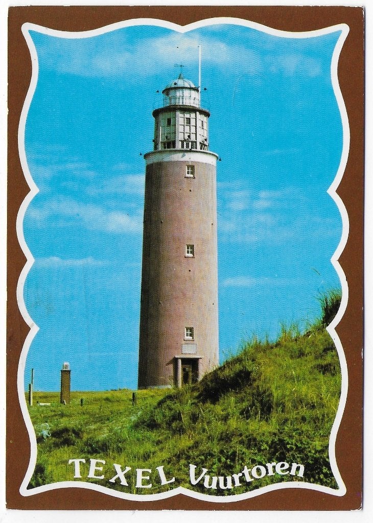 Texel Vuurtoren gelopen Ansichtkaart ( B2663), Ophalen of Verzenden, Voor 1920, Gelopen, Waddeneilanden