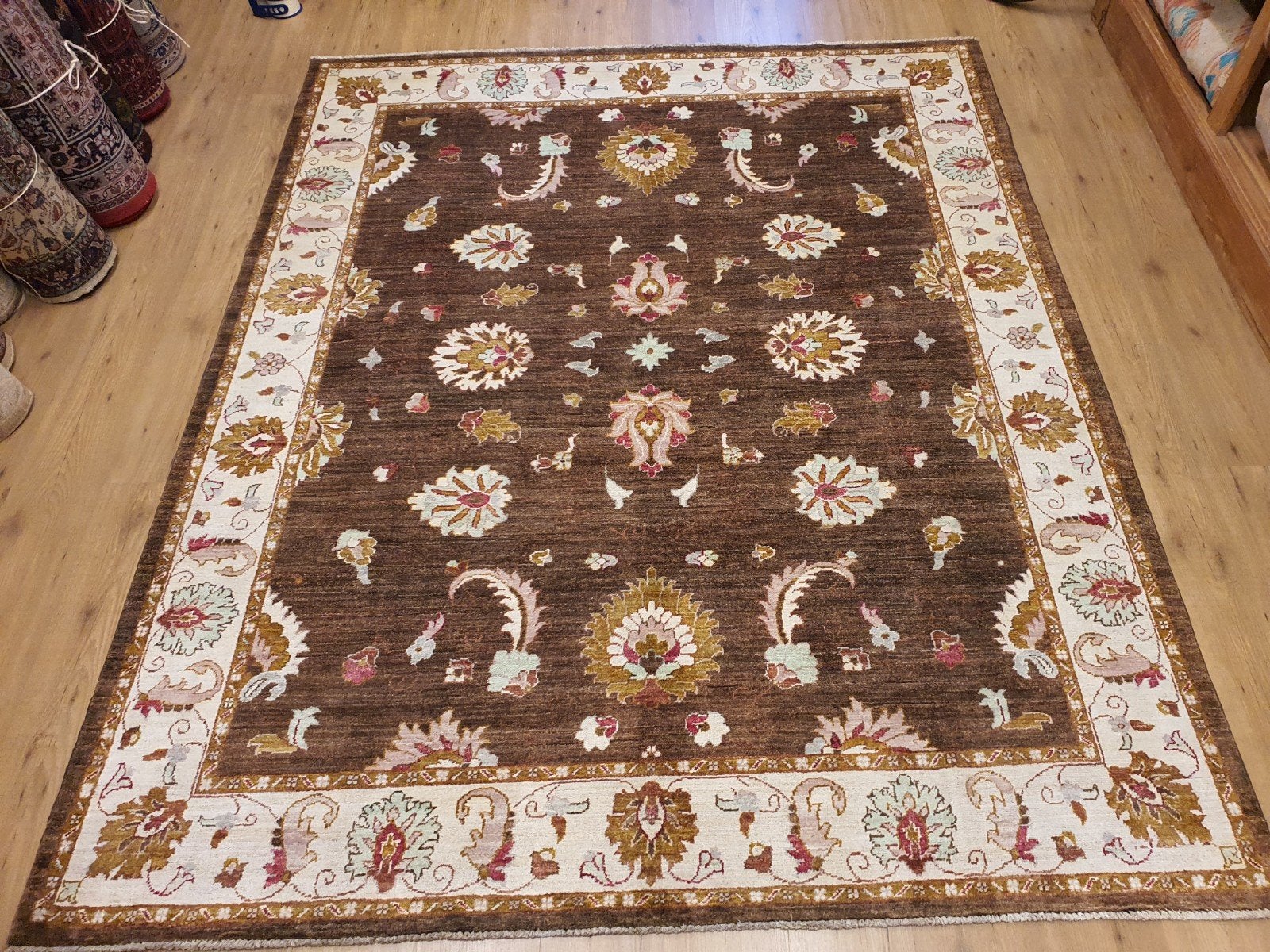 Handgeknoopt oosters tapijt ziegler 243x200, Info@SlatsAntiek.nl, Perzisch, Vof Slats Antiek, Ophalen of Verzenden