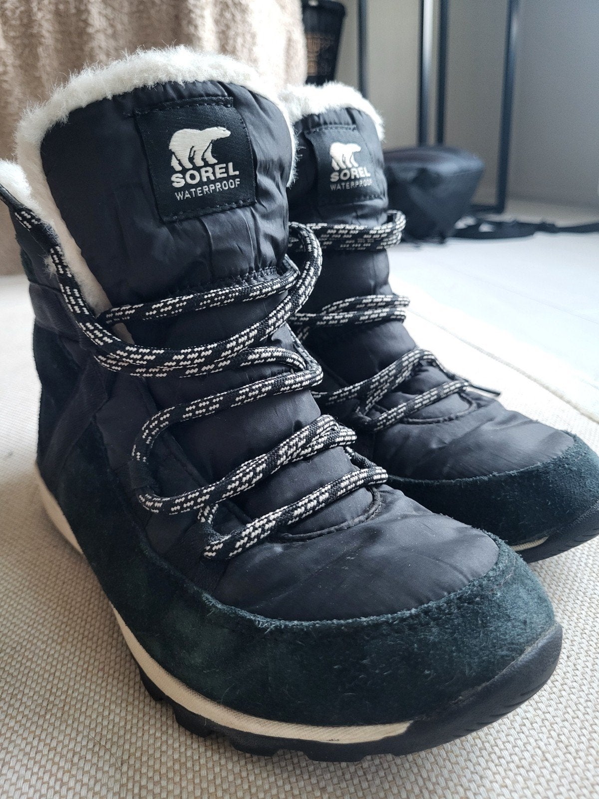 Sorel Waterproof Snowboots - Maat 38, Kleding | Dames, Schoenen, Zwart, Snowboots, Zo goed als nieuw, Sorel