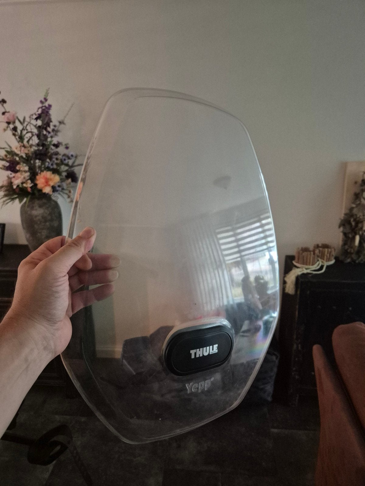 Thule Yepp Mini fietsstoeltje met windscherm, Fietsen en Brommers, Ophalen, Gebruikt, Voorzitje, Thule Yepp