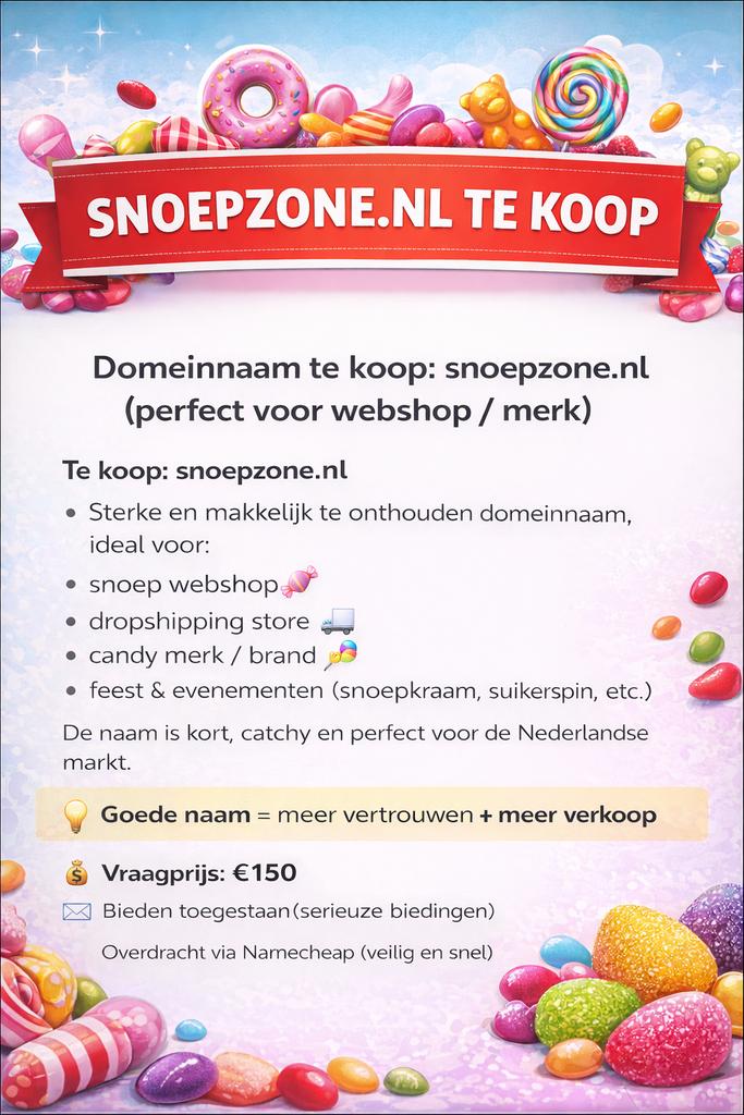 Sterke domeinnaam Perfect voor snoepwinkel / TikTok shop, Ophalen, Nieuw