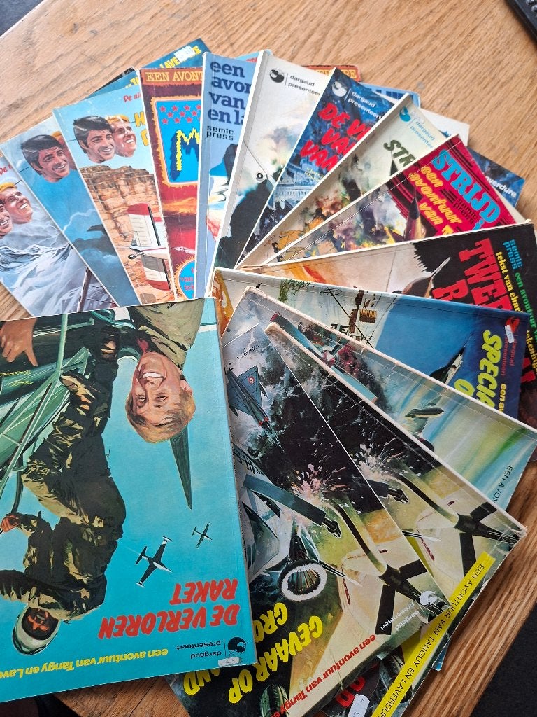 Tangy en Laverdure 15x Uderzo Charlier, Jijé Ook los te koop, Gelezen, Uderzo, Ophalen of Verzenden, Meerdere stripboeken