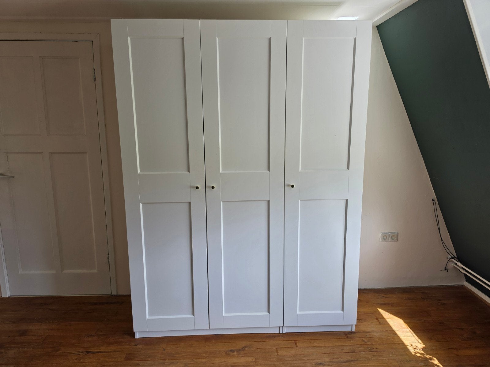 Witte Ikea Kast - 200x150x60 cm met lades en hanggedeelte, Ophalen