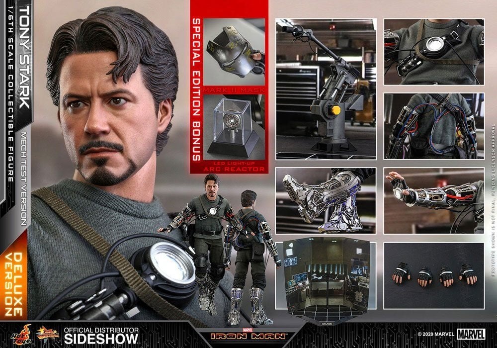 Hot Toys Iron Man Tony Stark Mech Test Deluxe MMS582, West Campus 1 76863 Herxheim (DE), Actiefiguur of Pop, Heo GmbH, Nieuw