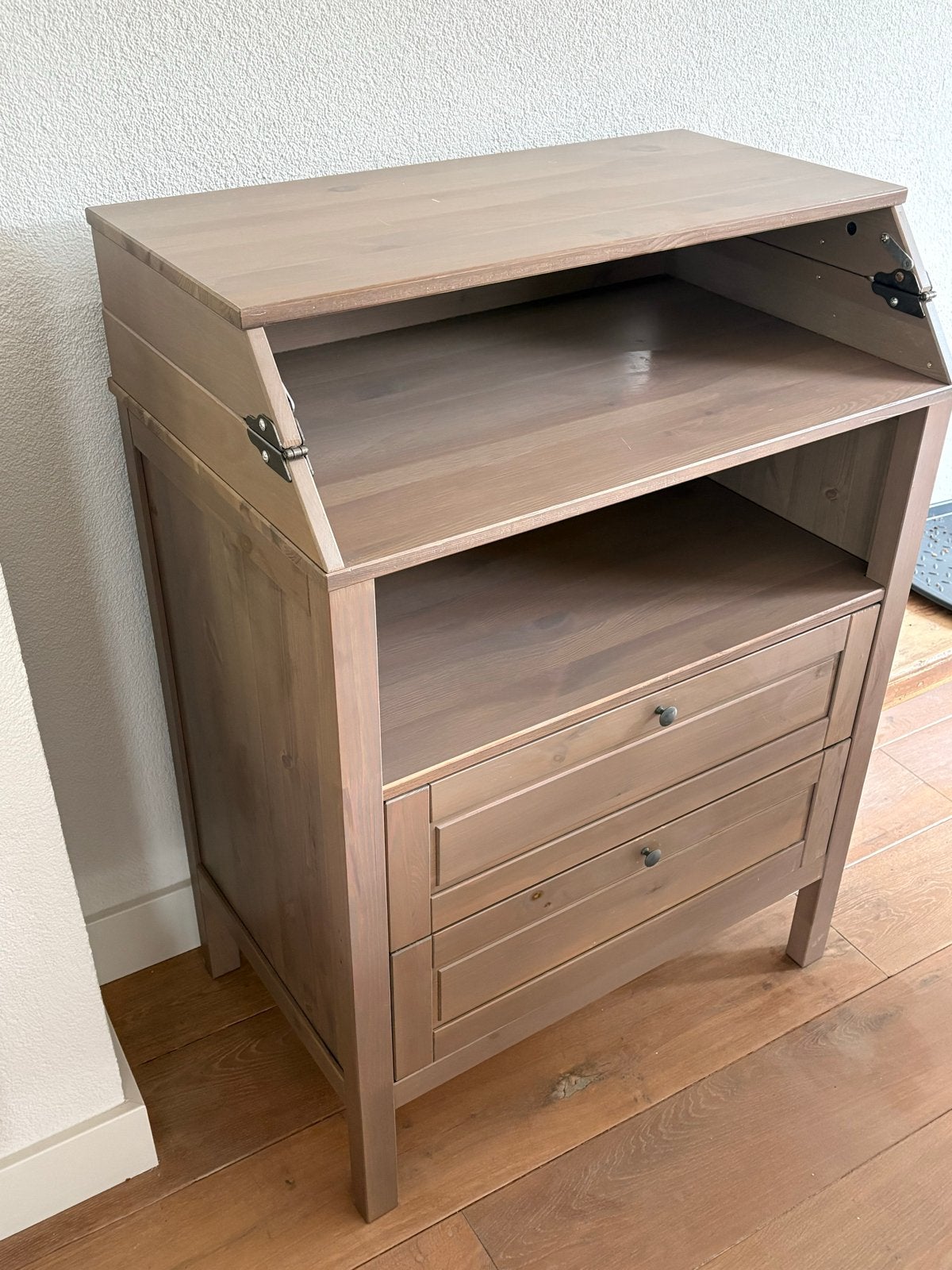 Sundvik commode taupe/lichtbruin, Ophalen, Gebruikt, 70 cm of meer, 105 cm of meer