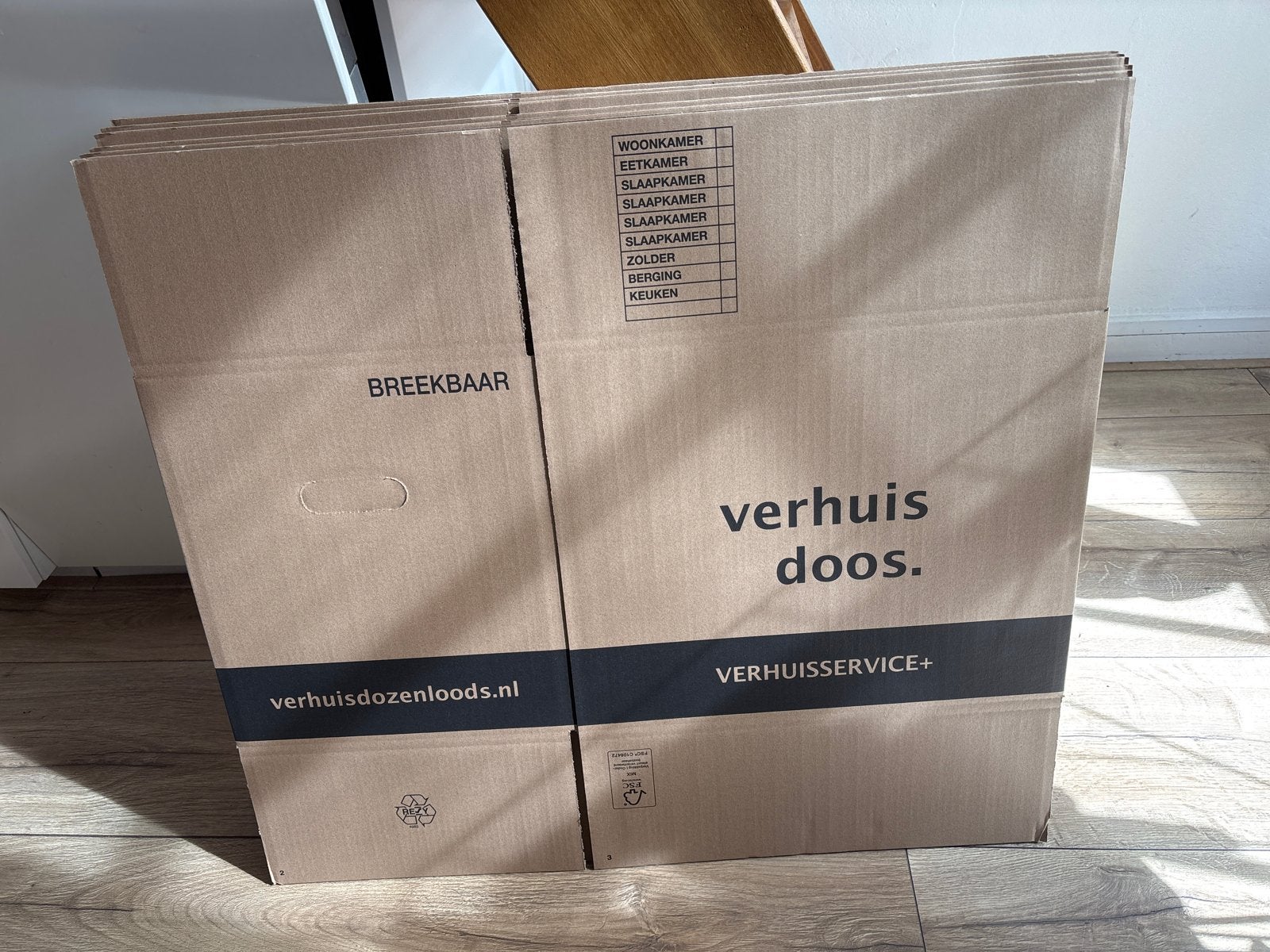 6 Nieuwe dubbelwandige verhuisdozen, Ophalen, Doos, Nieuw, Minder dan 50 cm