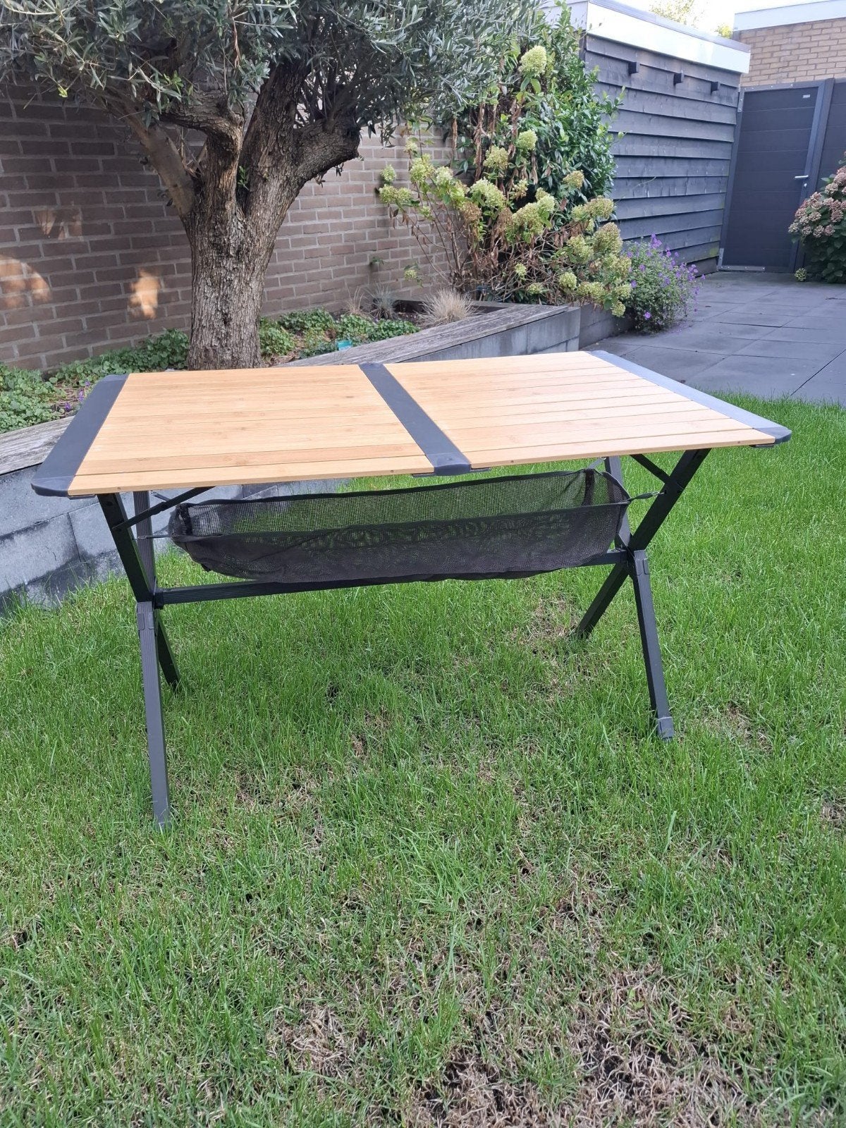 Opvouwbare campingtafel/roltafel met opbergnet, Ophalen, Zo goed als nieuw, Campingtafel