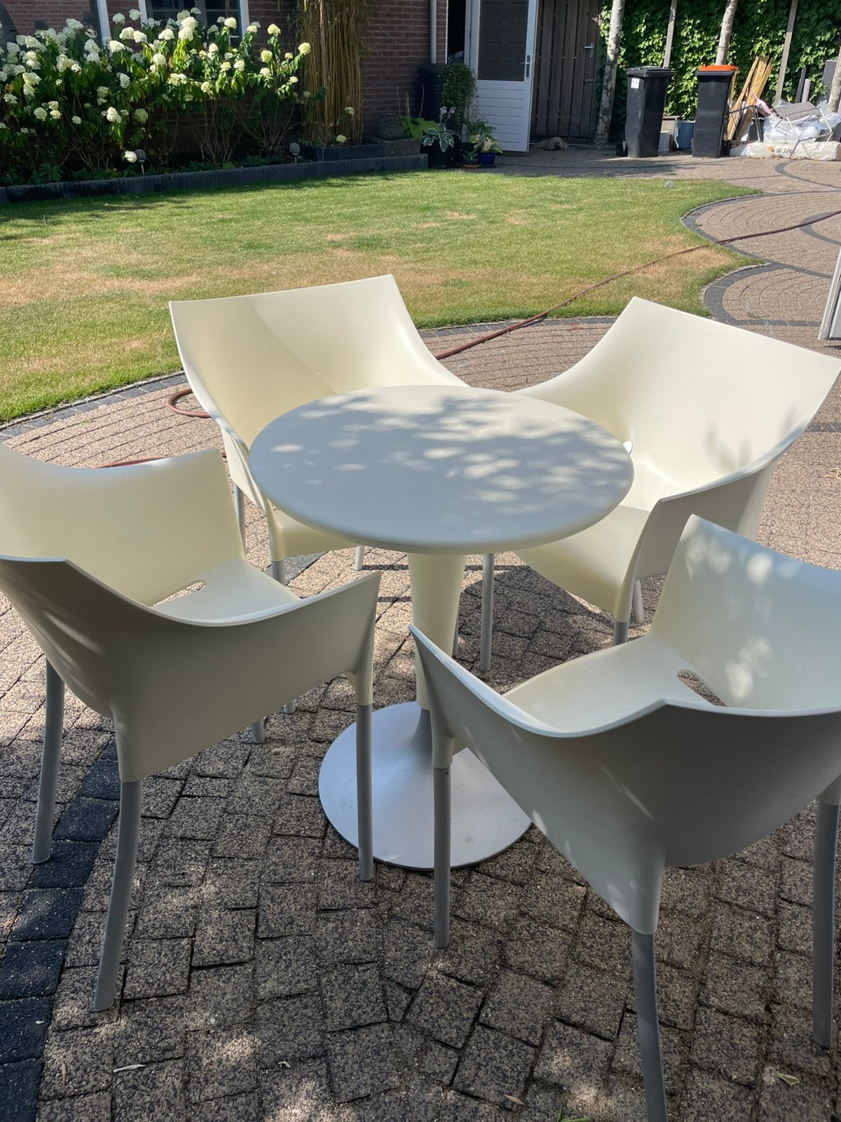 Tuinset dr na en dr no kartell, Ophalen, Zo goed als nieuw, Kunststof, Stapelbaar