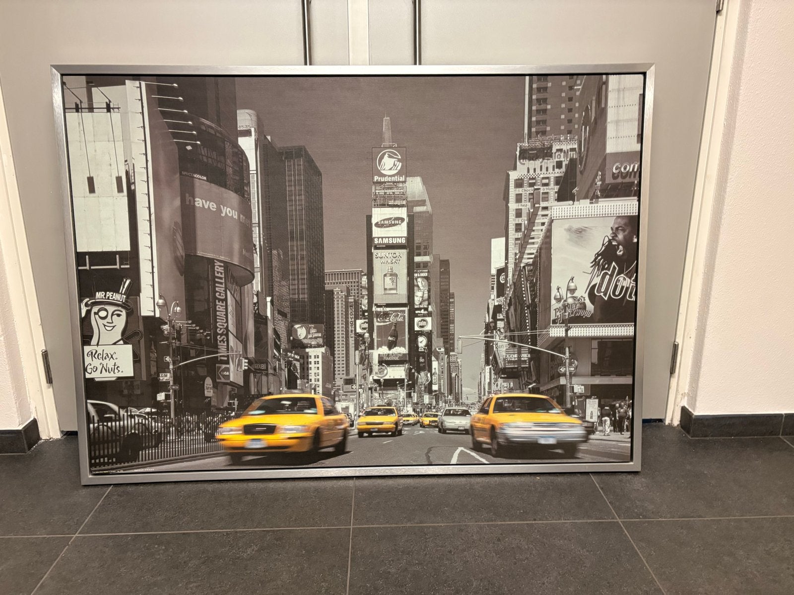 New York Times Square Canvas 100x140 cm, Ophalen, Gebruikt, 125 cm of meer, Print