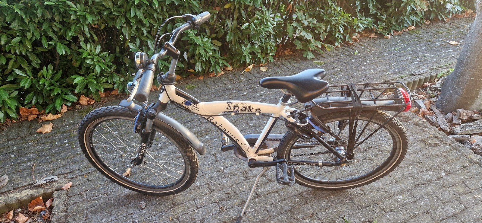 kinderfiets Batavus Snake 24 inch zwart/wit drie versnelling, Ophalen, Gebruikt, Batavus Snake, Terugtraprem
