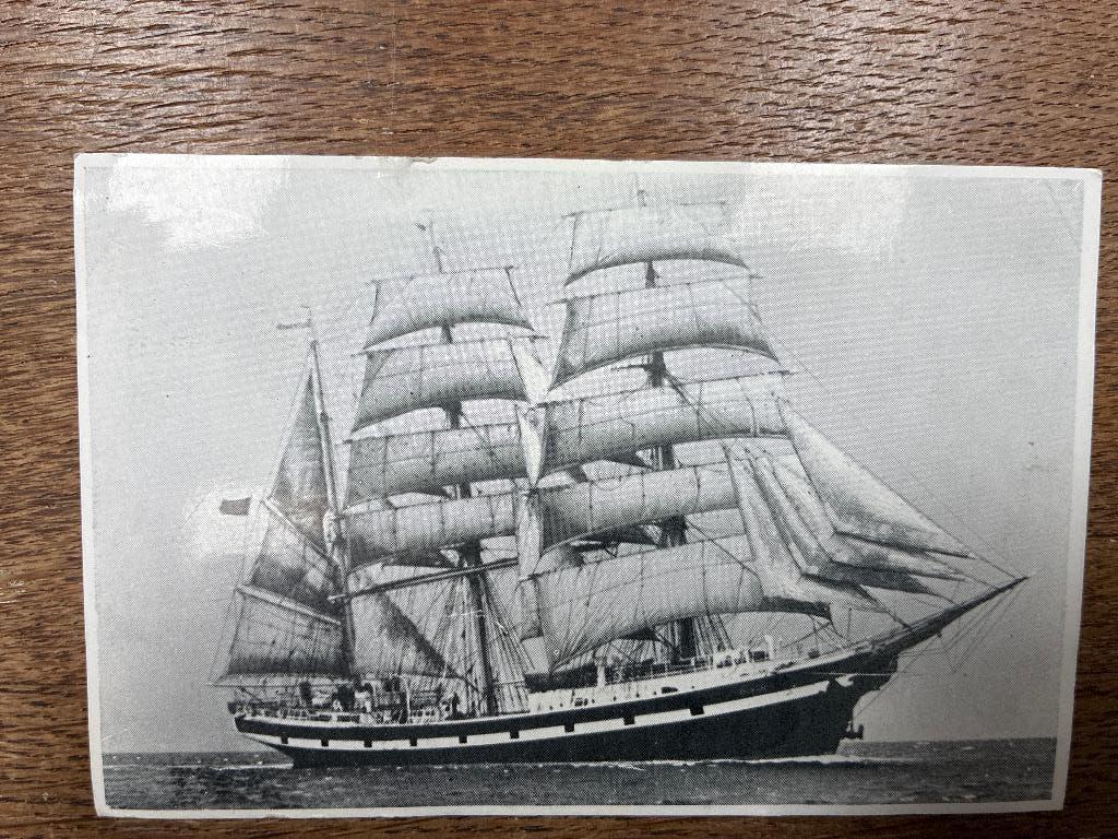 Ansichtkaart Delfzijl driemastbark Pieter A. Koerts, Verzenden, 1940 tot 1960, Gelopen, Groningen